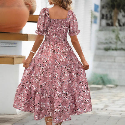Sophie – Jurk met elegante vierkante halslijn en comfortabele fit